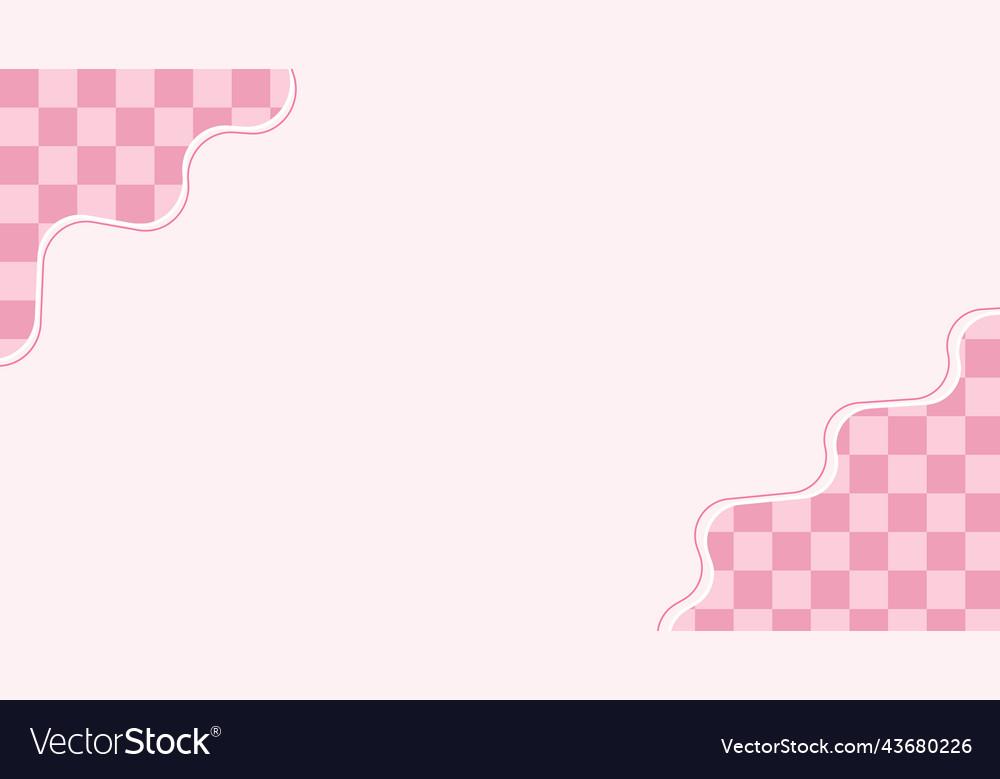 Aesthetic Minimal Cute Pastel Pink Wallpaper Vector Image