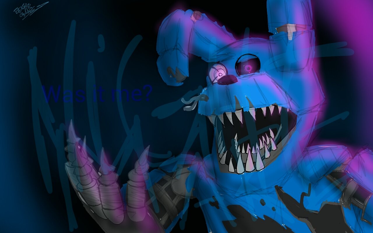 Free Download Nightmare Bonnie Fnaf4 By Edgar Games 1280x800 For