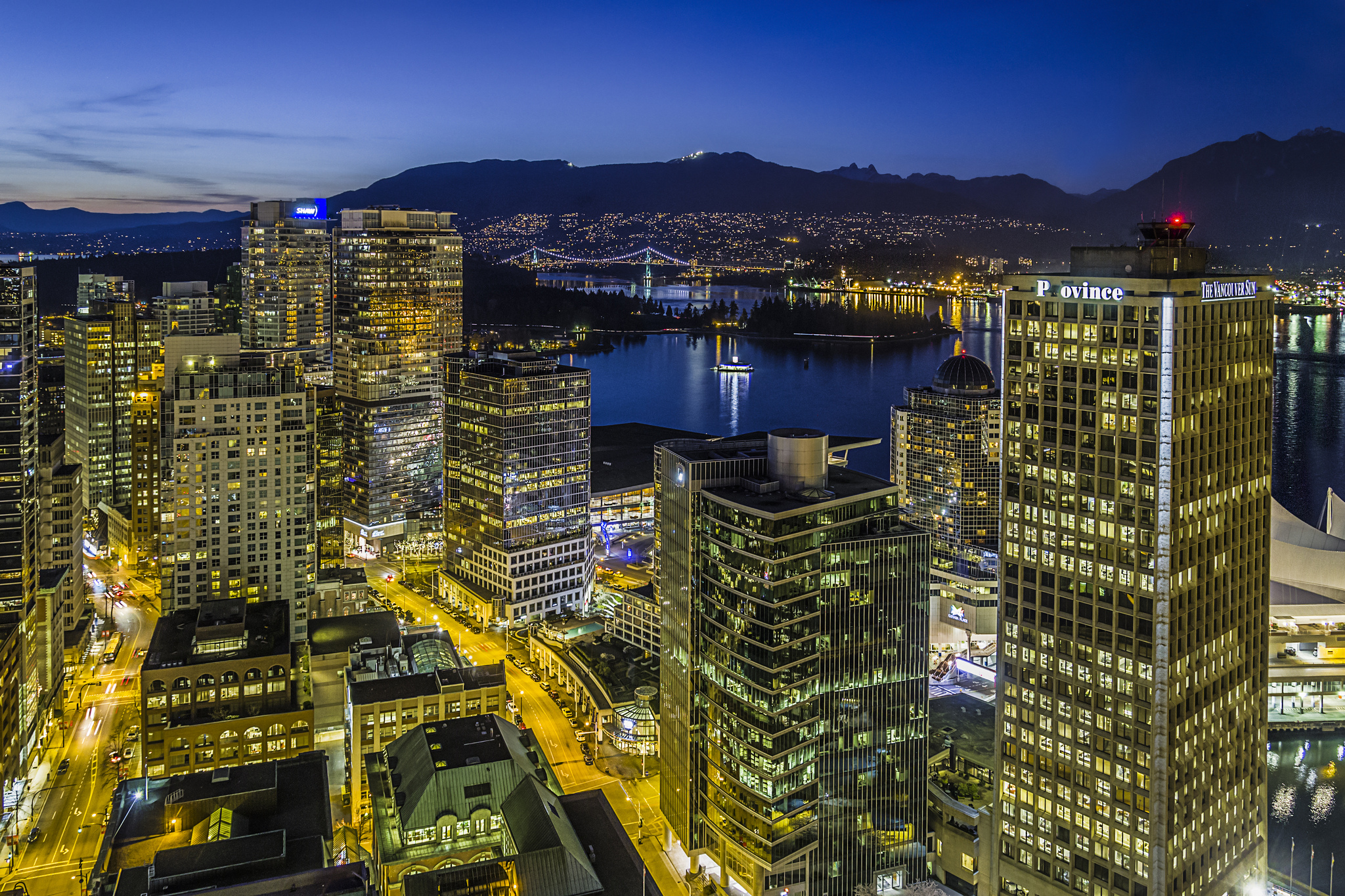 Wallpaper vancouver vancouver canada japan night city lights