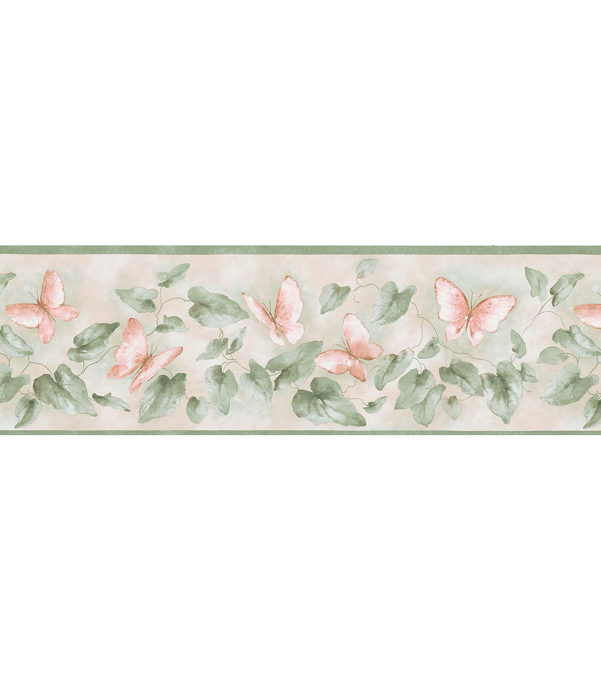 Butterfly Lily Pad Wallpaper Border GreenButterfly Lily Pad Wallpaper