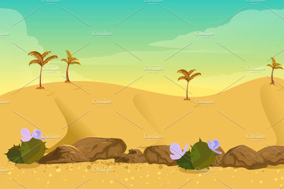 Desert Game Background Illustrations Creative Market