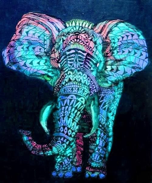 Tribal Print Elephant Arty