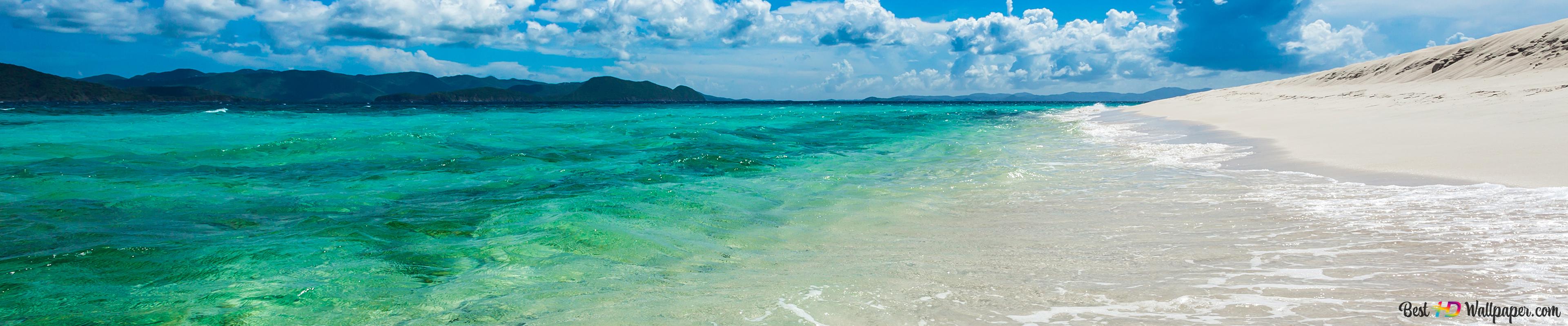 White Beach 4k Wallpaper