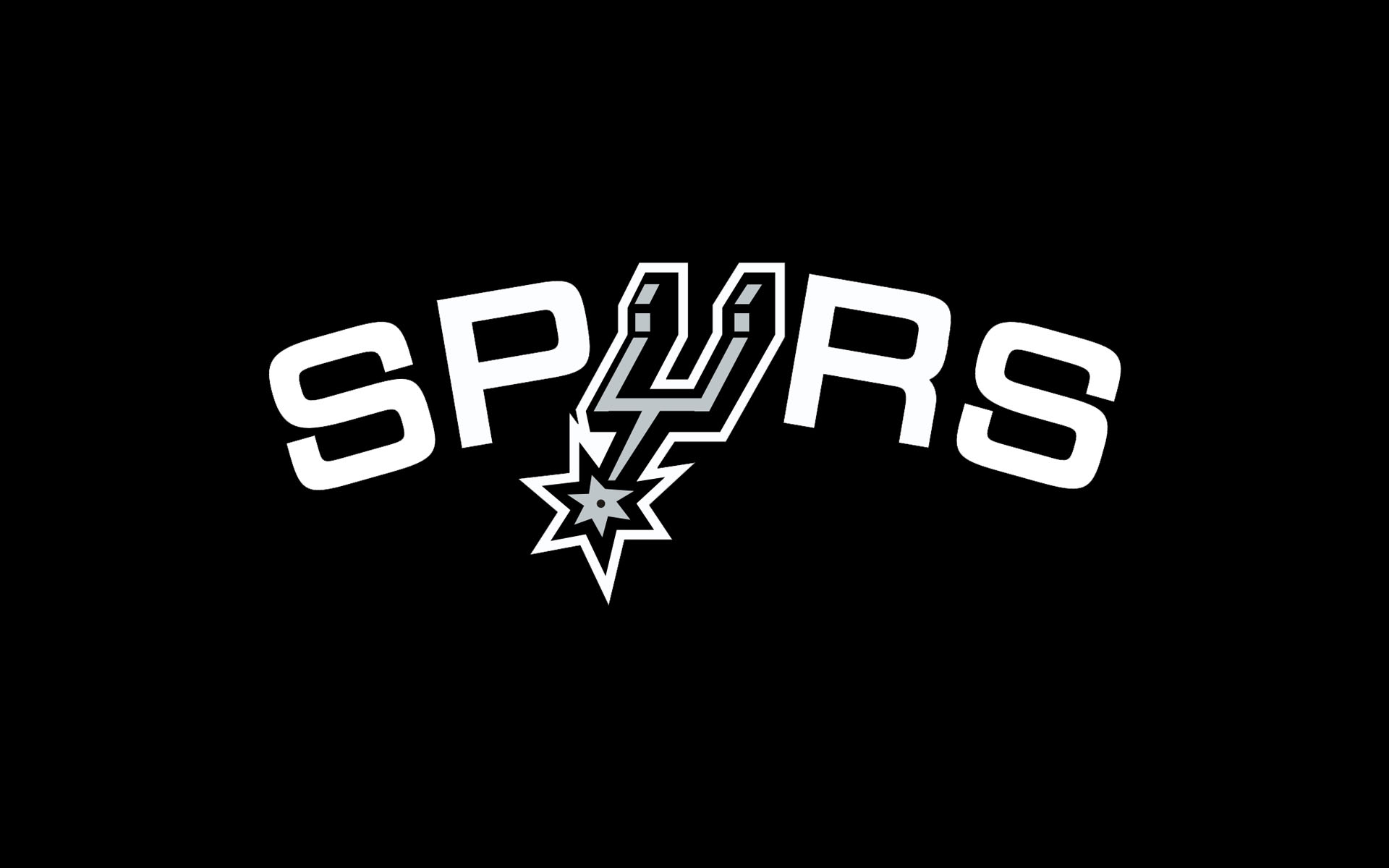 Nba San Antonio Spurs Black Background Logo Full HD