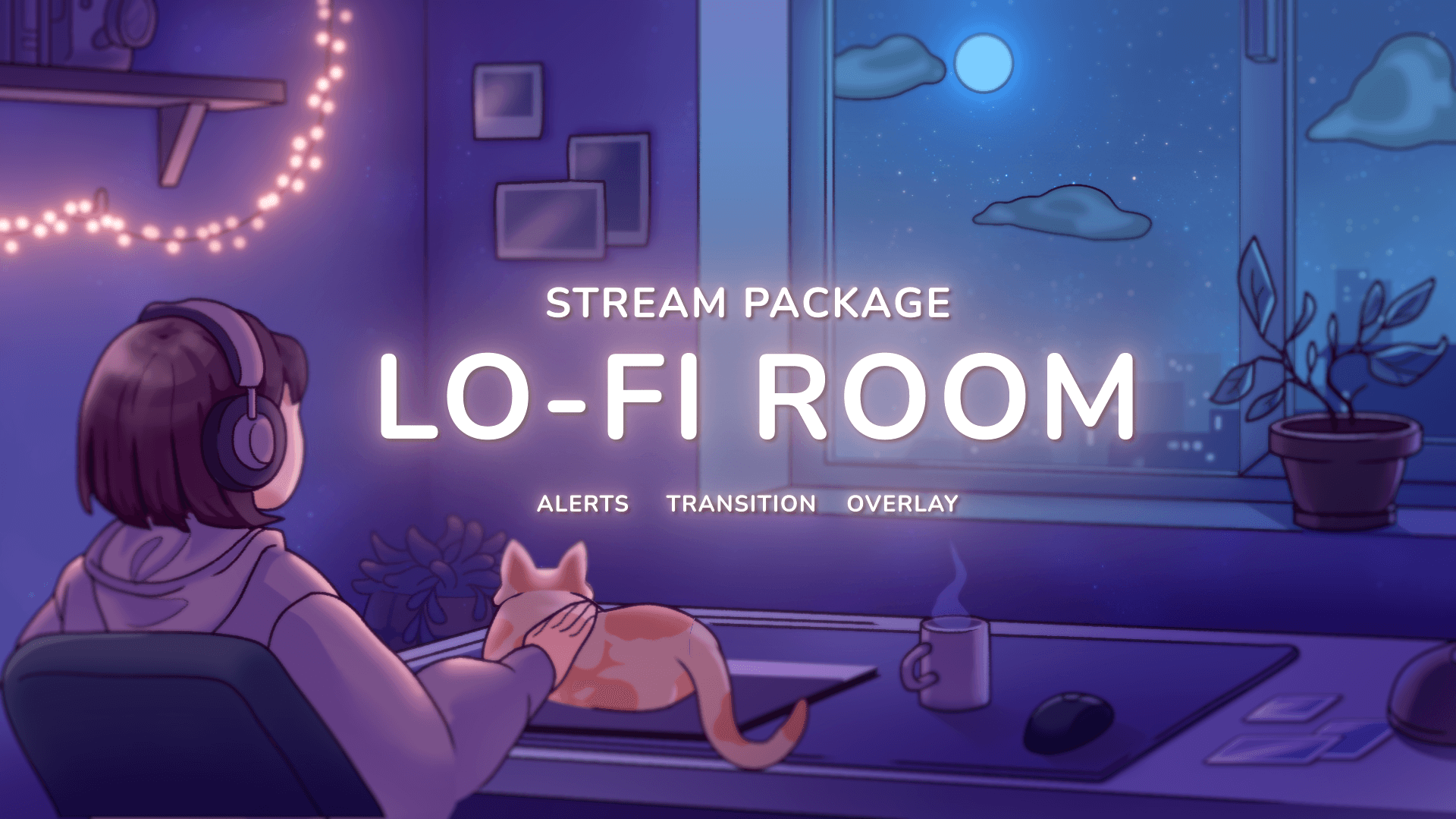 Lofi Room Twitch Overlay And Alerts Package For Obs