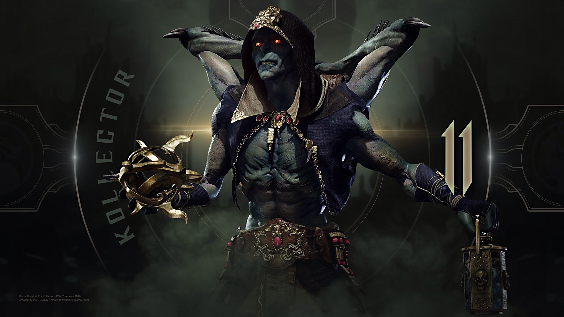 MK11   Kollector   New PS4 Themes   by PBD by PBDesign28 1920x1080