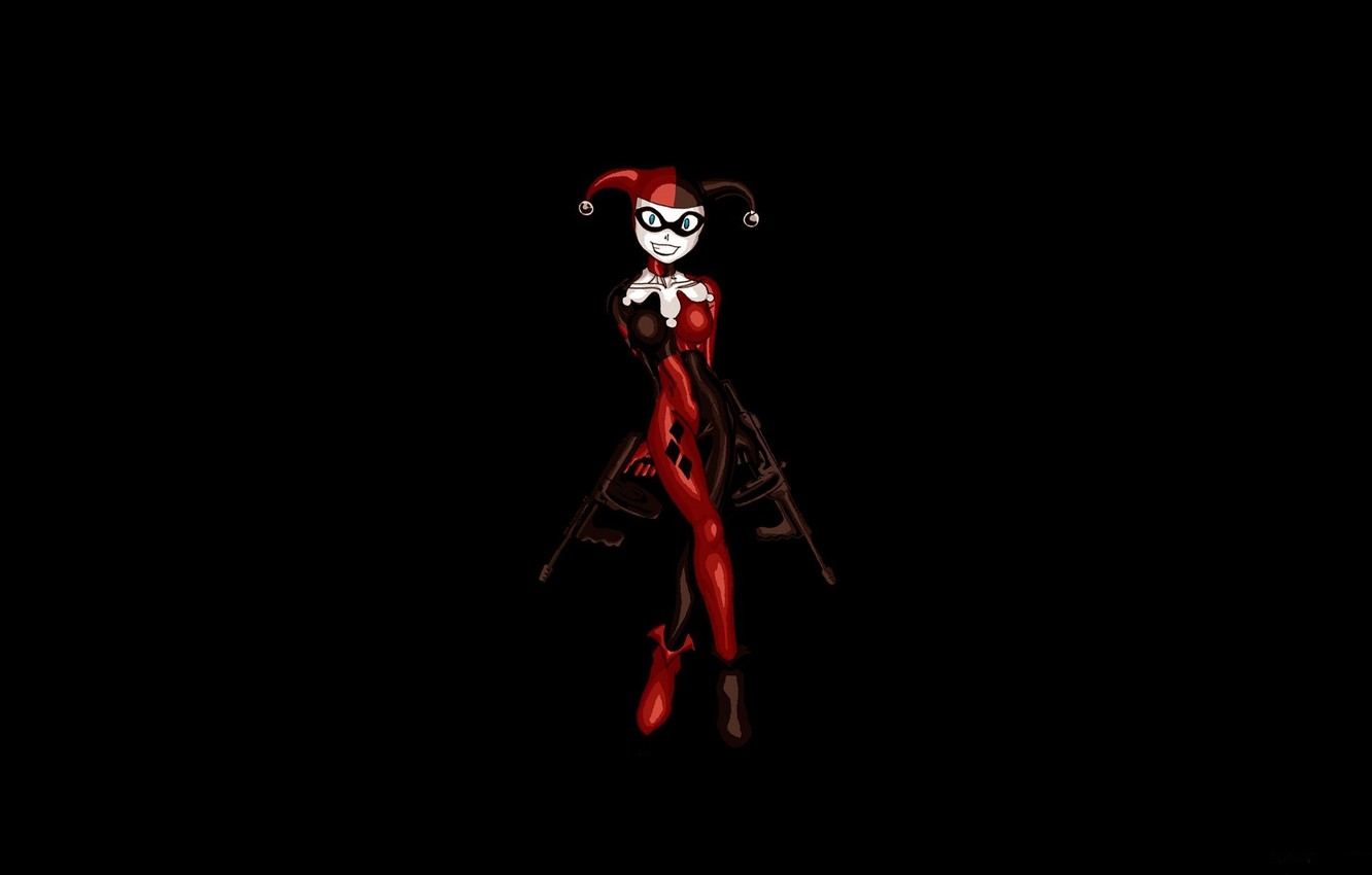 Wallpaper Weapons Black Background Harley Quinn Image For