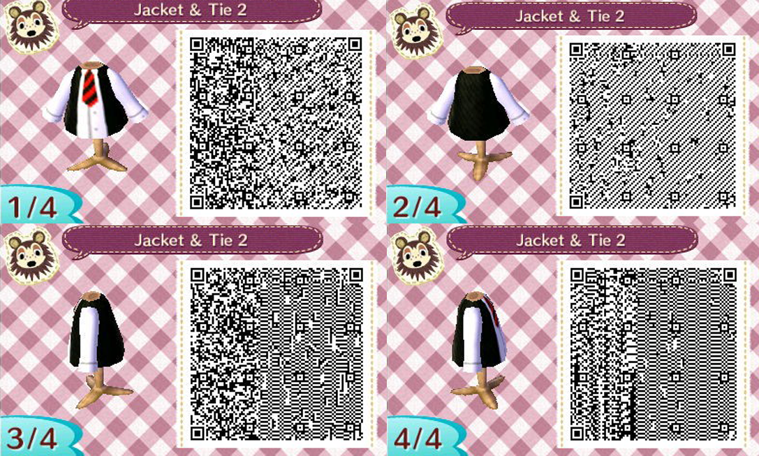 ACNL  Red Jacket and Tie QR Codes by ACNL QR CODEZ on