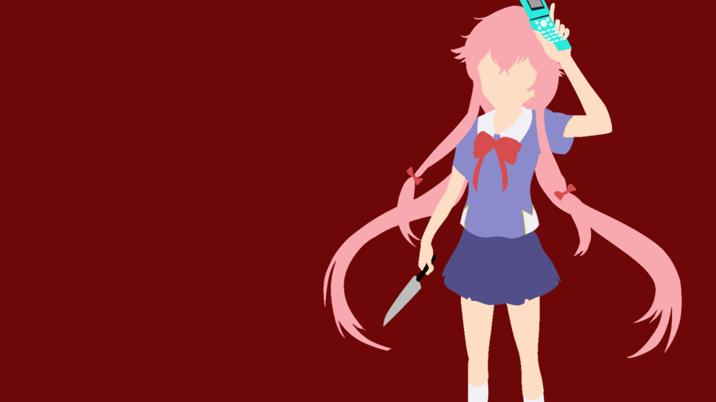 Yuno Gasai Minimalist Wallpaper By Katasangoharuhi