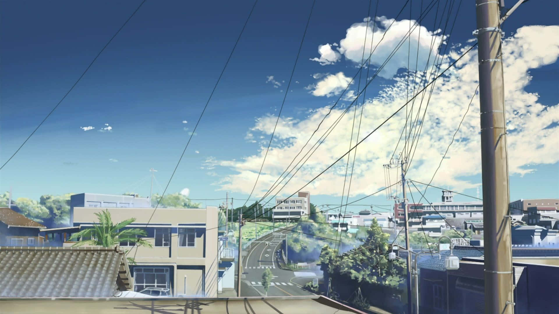 Blue Anime Aesthetic Desktop Wallpaper