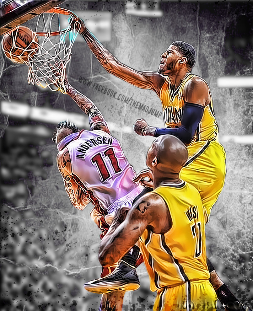 PAUL GEORGE THROWS DOWN HARD by THEMADJUMP 806x991