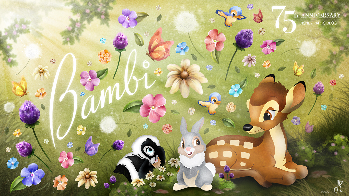 Disney Bambi Art Wallpapers  Cute Bambi Wallpaper for iPhone 4k