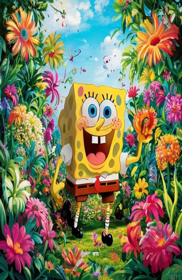 Spongebob Flower Background