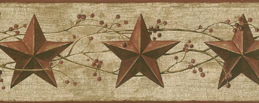 Country Berries And Stars Peel Stick Wall Sti
