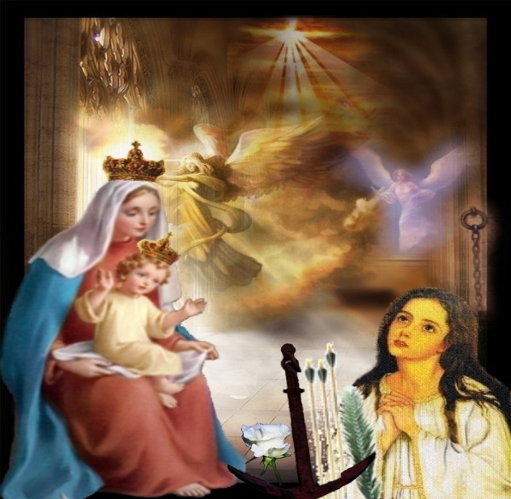 Santa Filomena Holy Mary Jesus Child Wallpaper