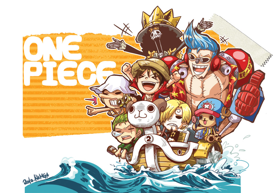 Straw Hat Pirates One Piece Chibi Zoro Usopp Luffy Sanji Chopper