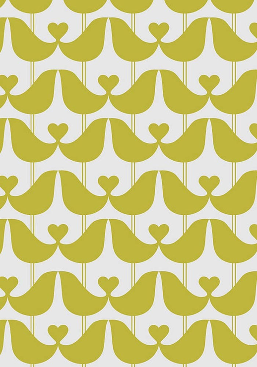 Lovebird Wallpaper Mustard