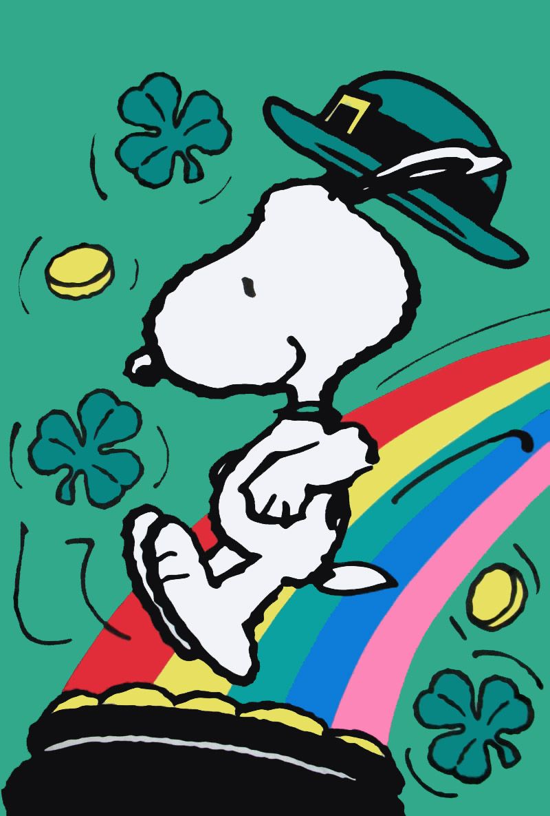 Snoopy St Patrick S Day Flag Snoopn4pnuts