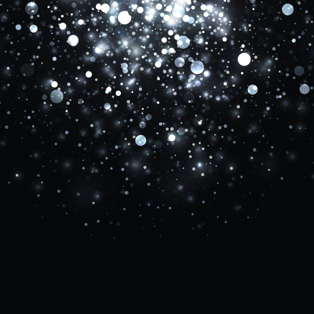 Vector Silver Glowing Light Glitter Background Christmas Magic