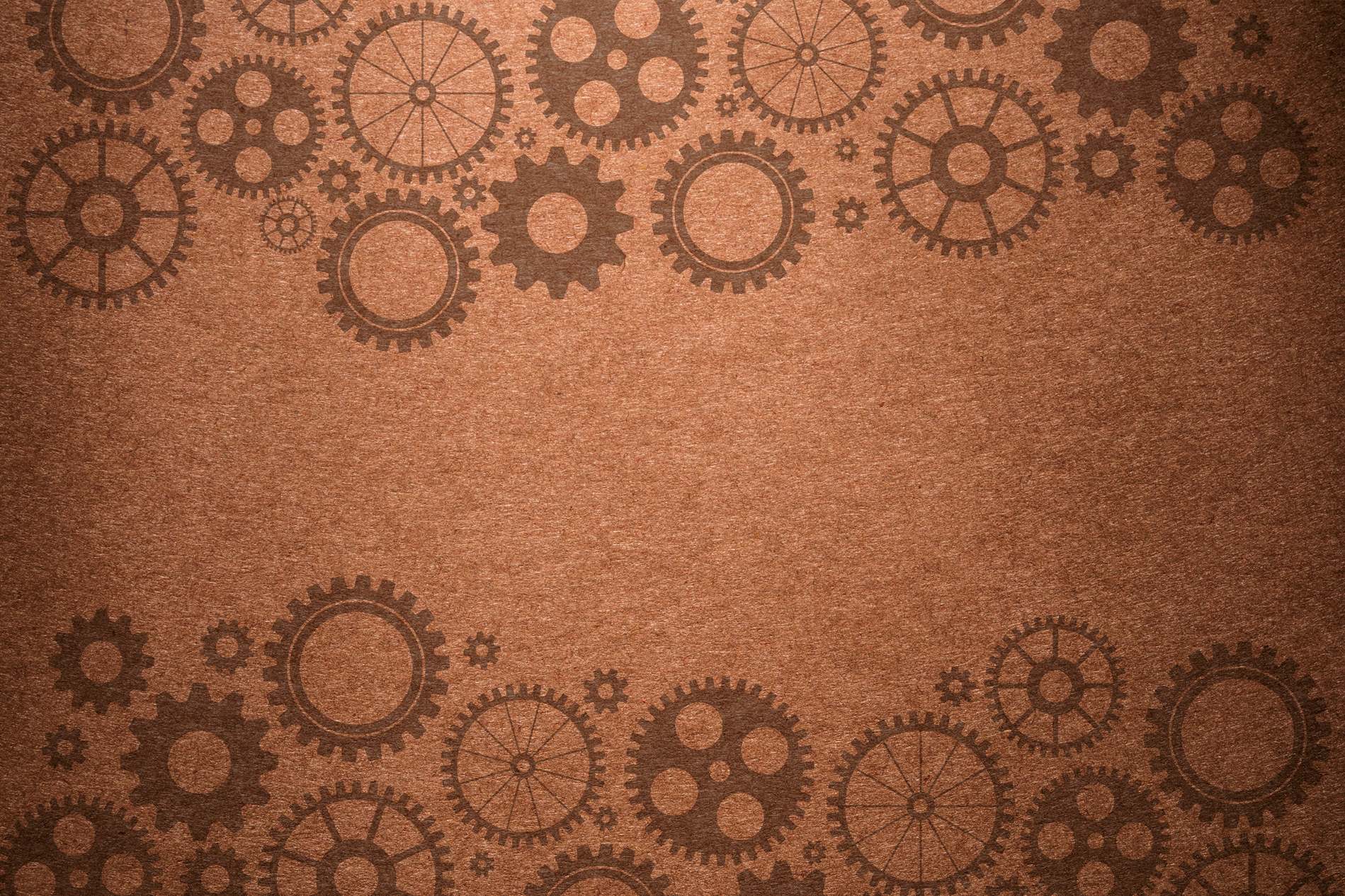 Brown Vintage Background With Steampunk Gears Design   PhotoHDX