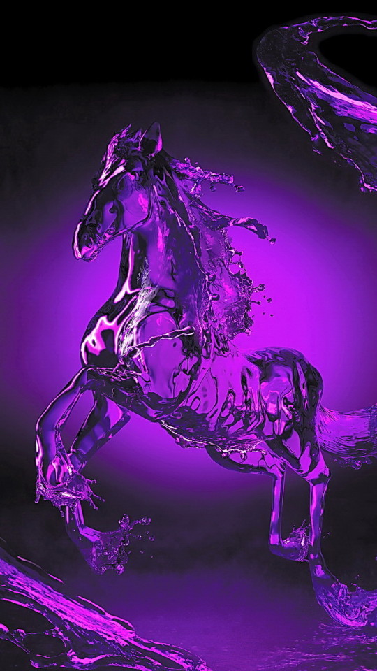 Purple Water Horse Wallpaper iPhone