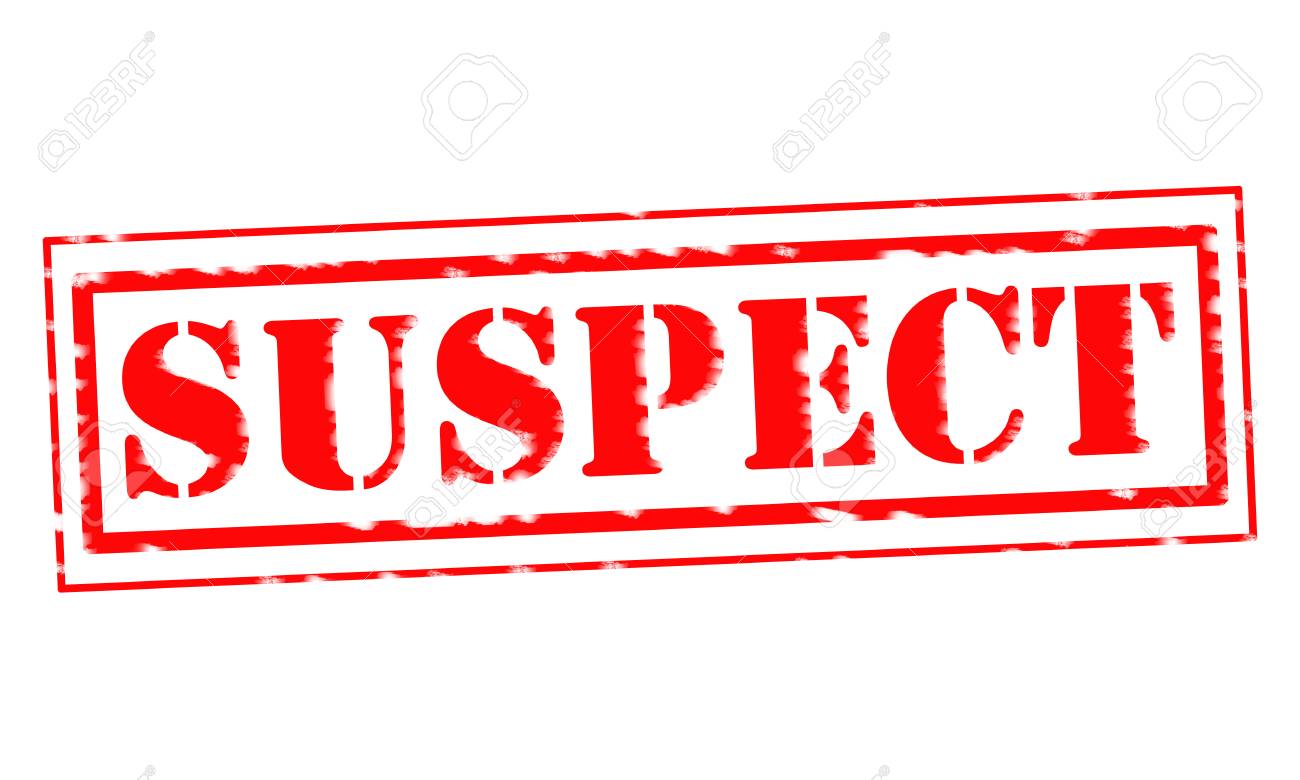 Suspect Red Stamp Text On White Background Stock Photo Picture