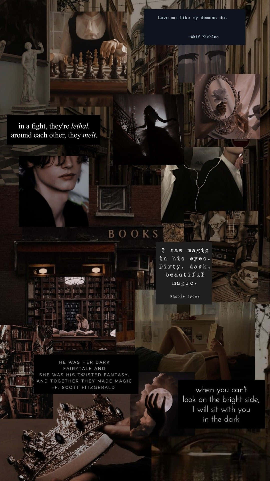 Dark Book Aesthetic Wallpaper