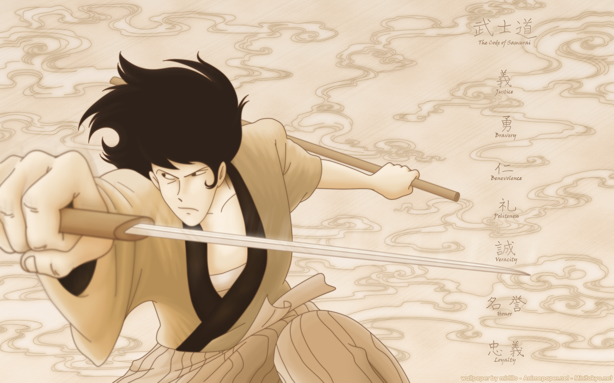 Lupin Iii Wallpaper Seven Codes Of Bushidou The Code Samurai