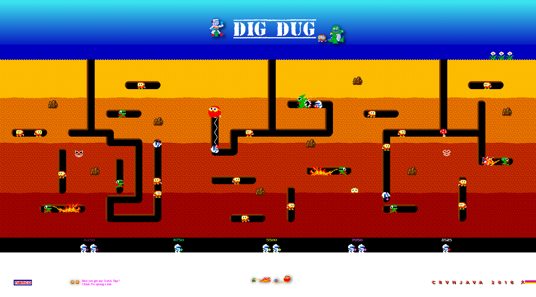 Dig Dug Arcade Game Wallpaper Gaming Games
