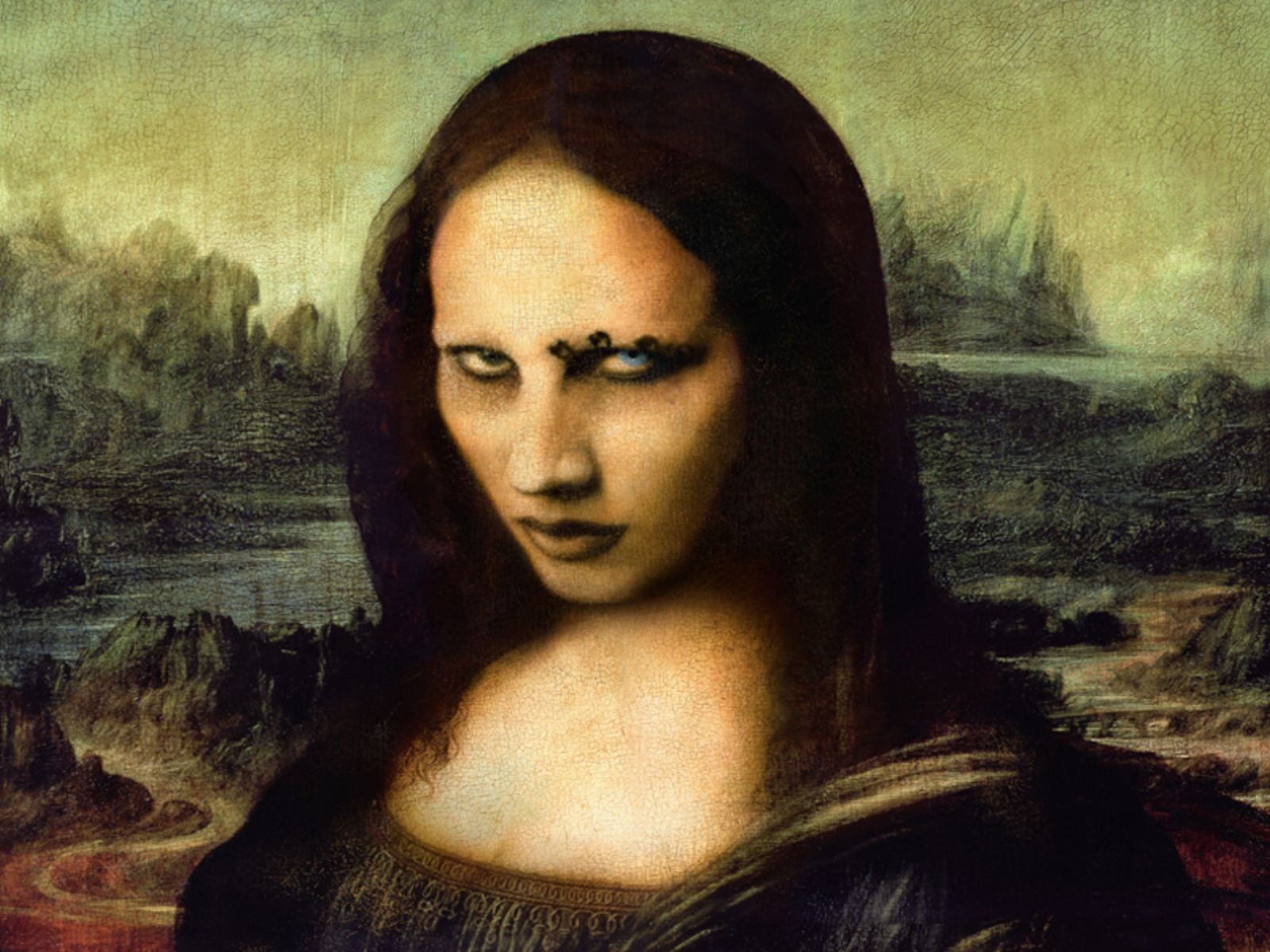 Marilyn Manson Industrial Metal Rock Heavy Shock Gothic Glam Mona Lisa