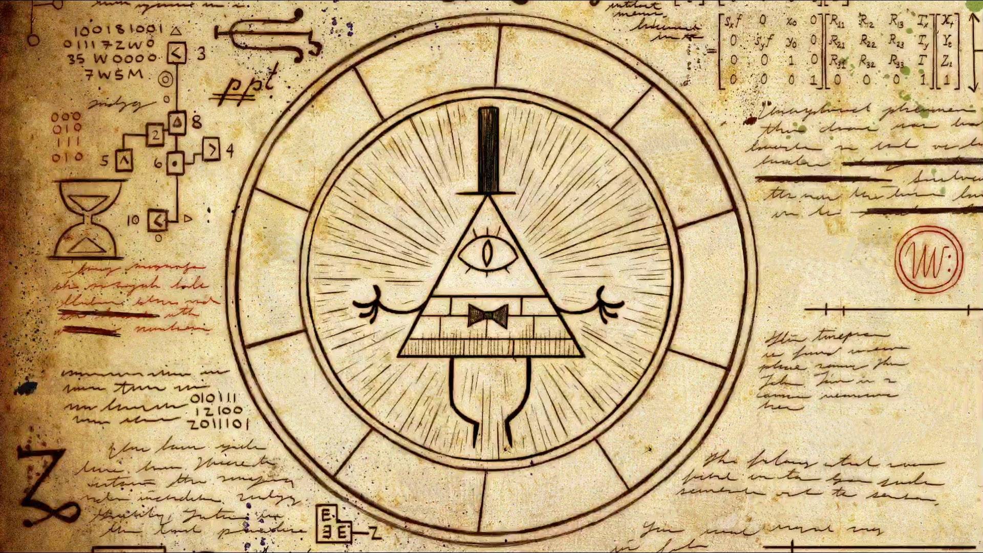 Gravity Falls Illuminati Disney Cartoon Science Wallpaper Background
