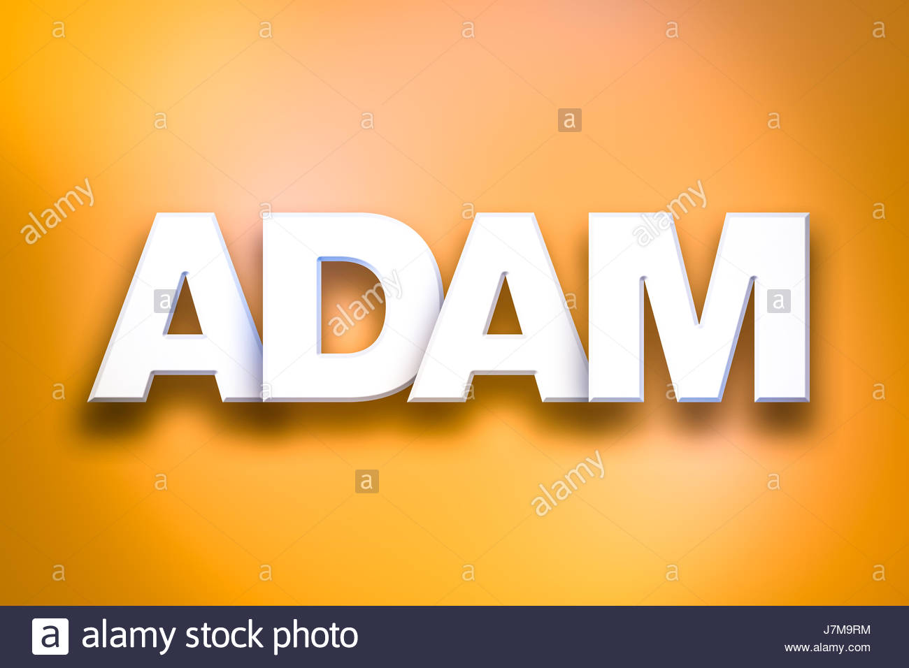 The Name Adam Concept Written In White Type On A Colorful