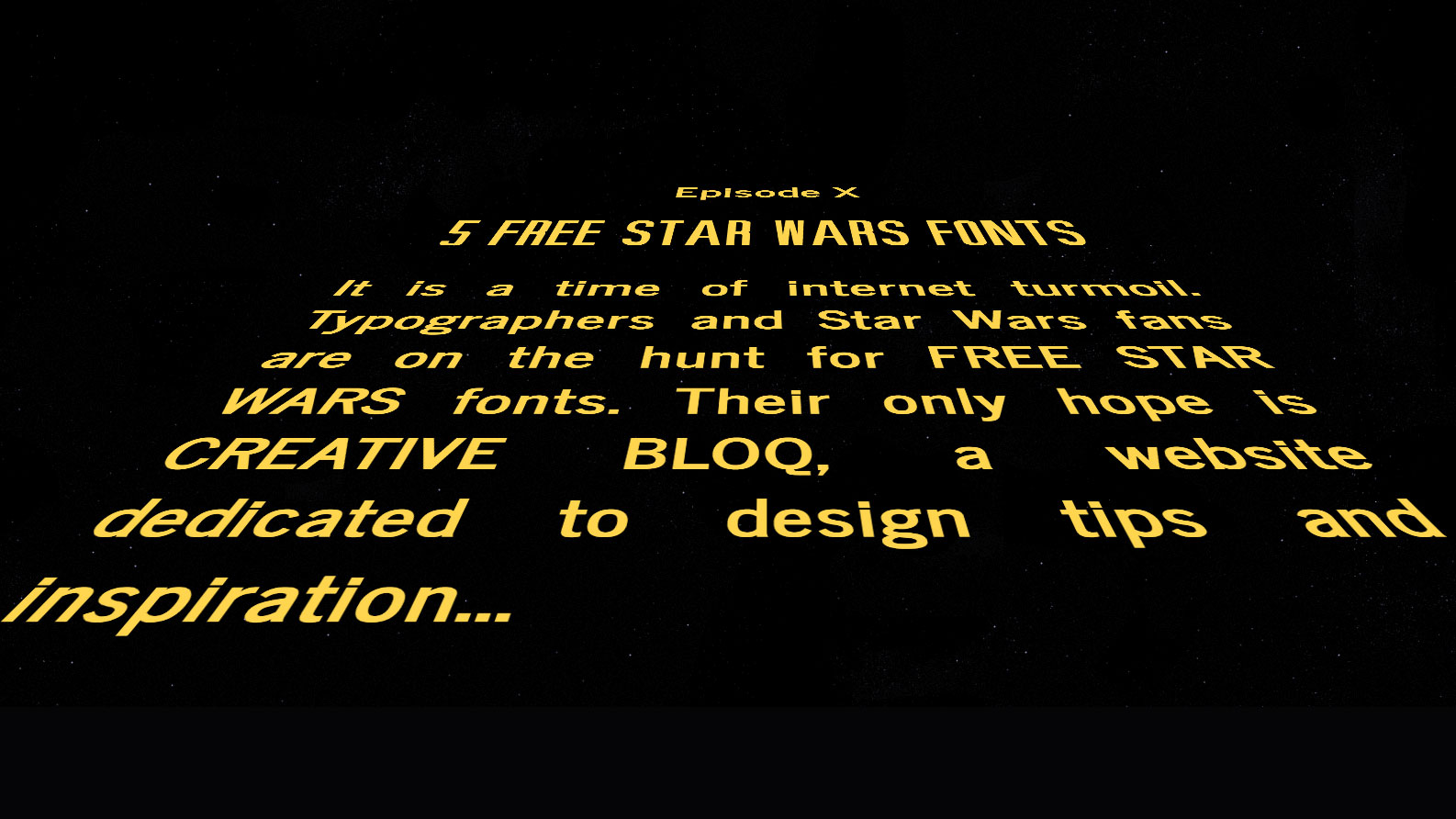 6 free Star Wars fonts Creative Bloq