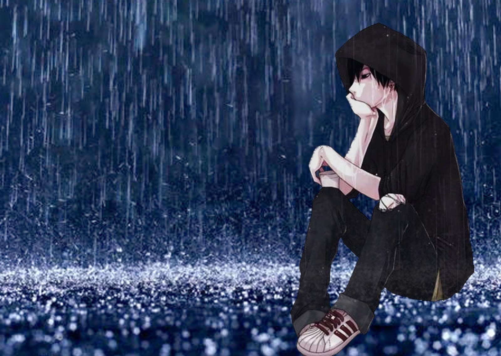 Alone Boy Hd Wallpaper And Image In Rain