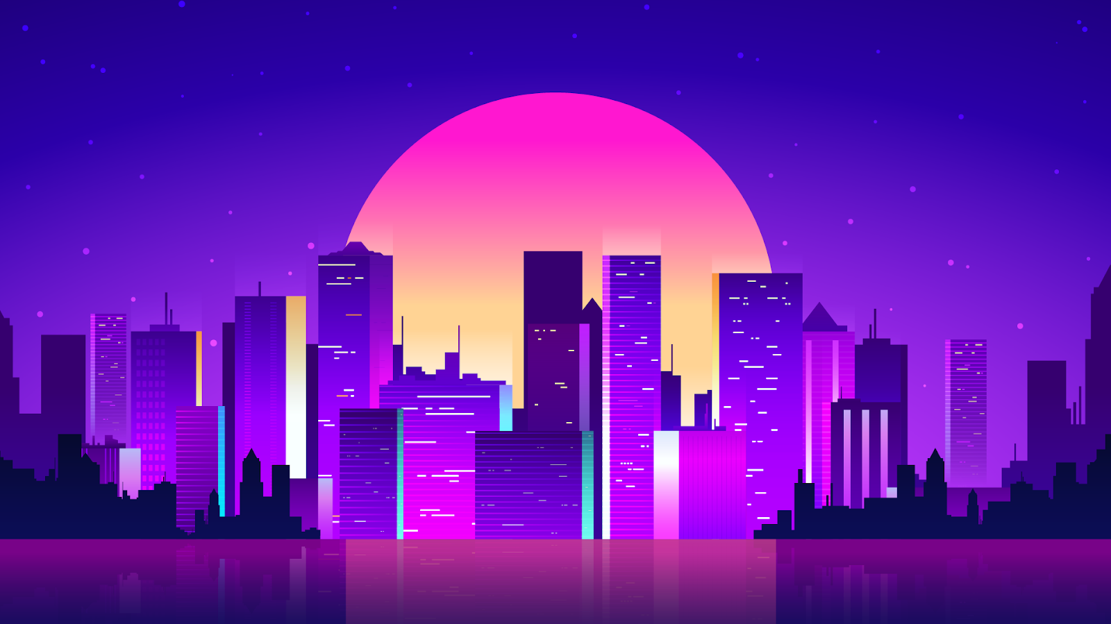 4k Desktop Wallpaper City Sunset