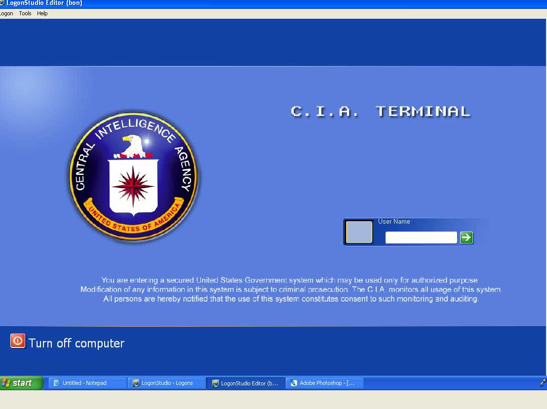 cia terminal logon screen download
