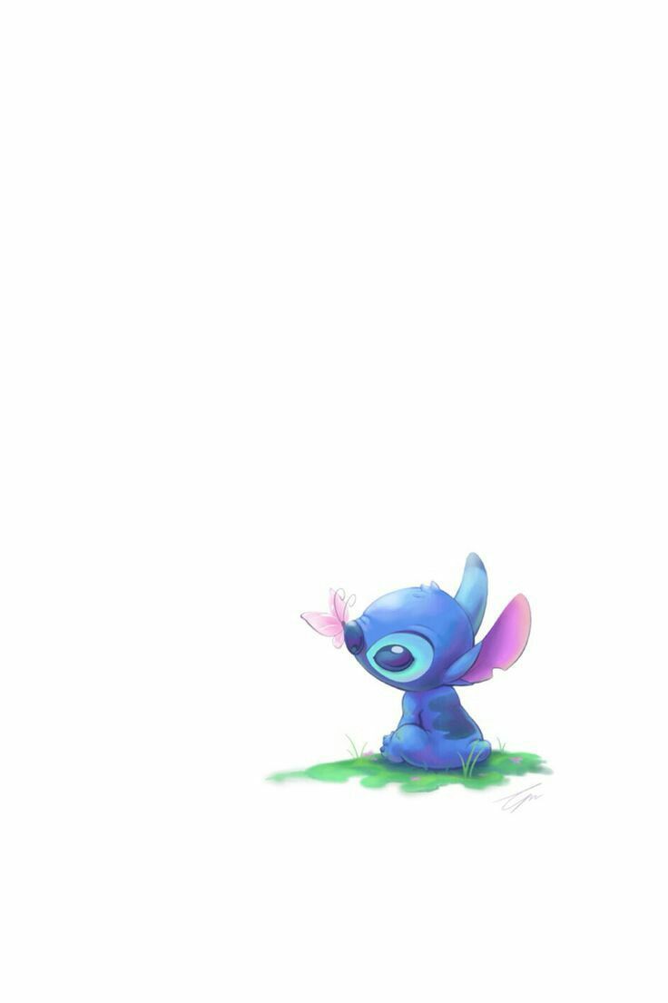 Stitch With A Butterfly On His Nose Image Cute