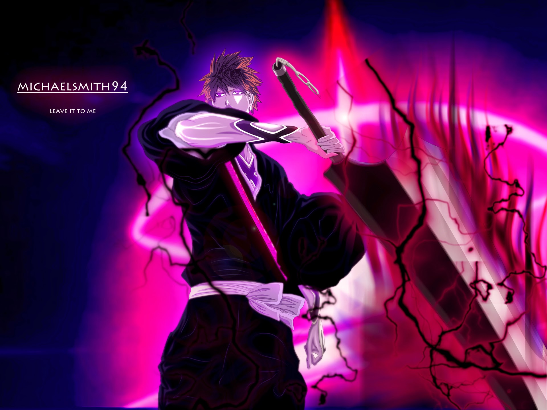 Ichigo Kurosaki Bankai Sword Zanpaktou Bleach Anime HD Wallpaper