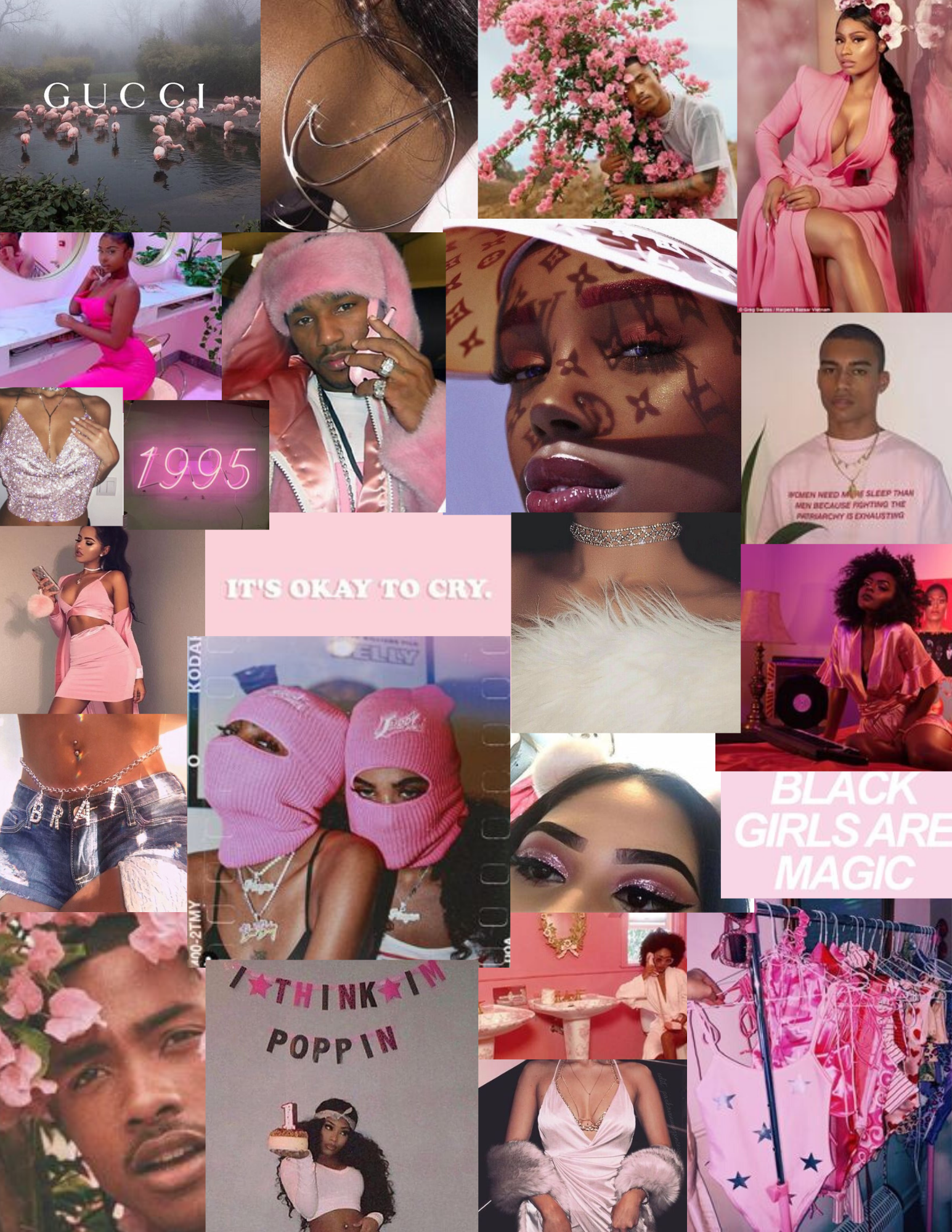 Pink Aesthetic Letter Paper Size Bad Girl
