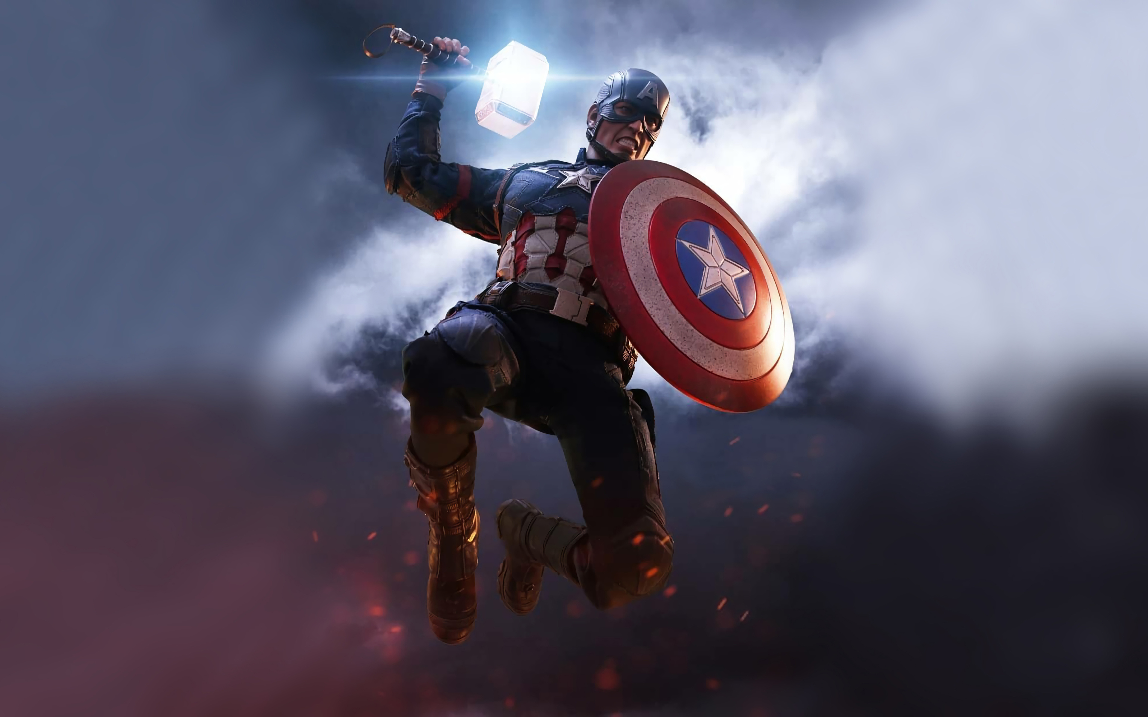 Captain America Shield With Hammer 4k HD Wallpaper Image Photos And
