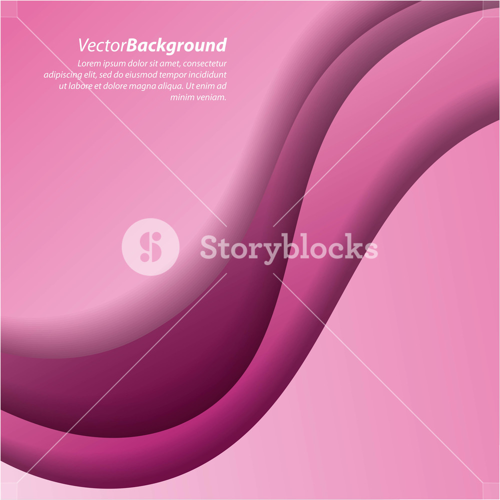 Pink Background Curves Abstract Twist Lines Vector Illustration