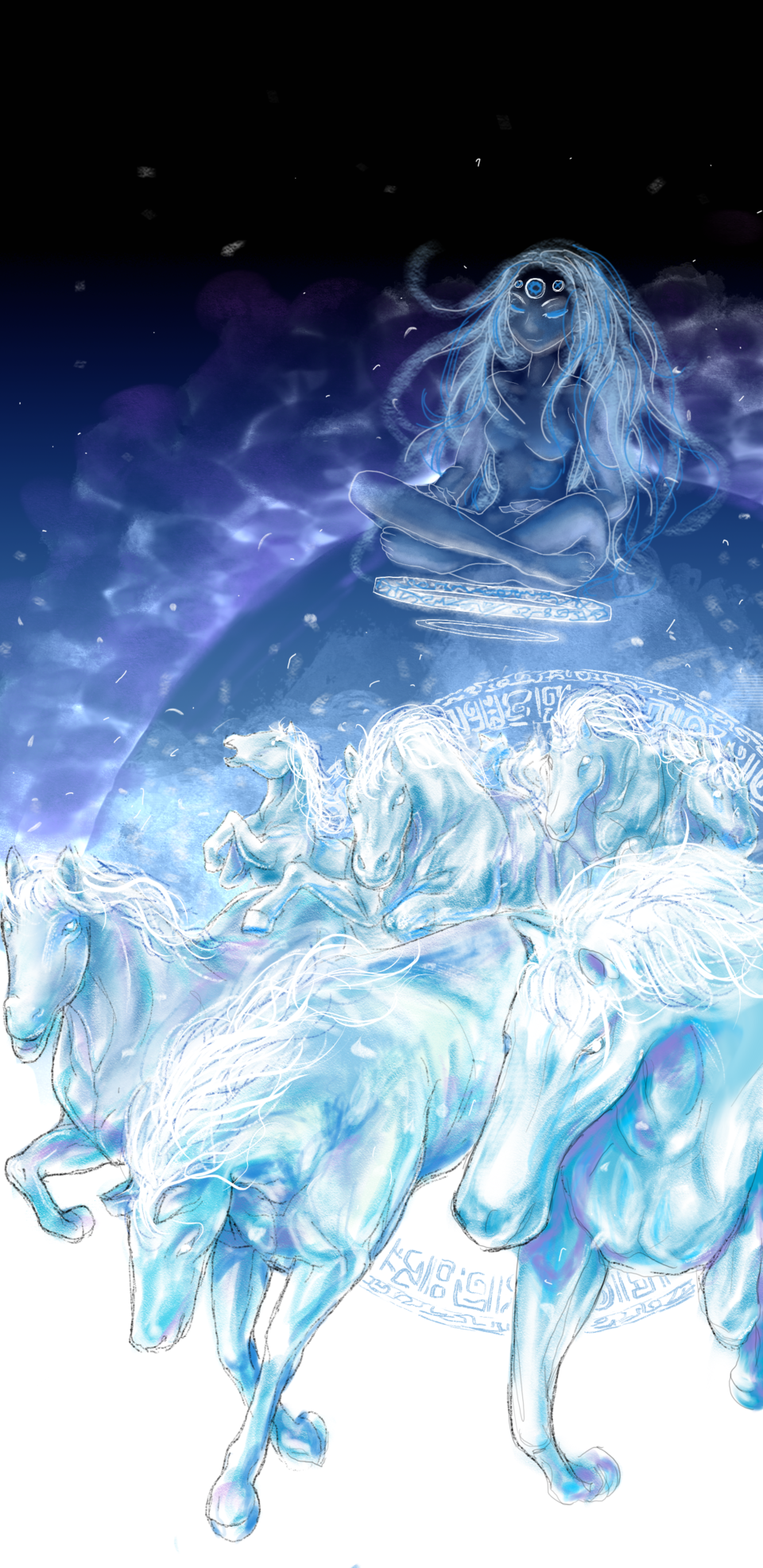 Wallpaper Horse Spirits Summoning Qiklope Illustrations Art Street