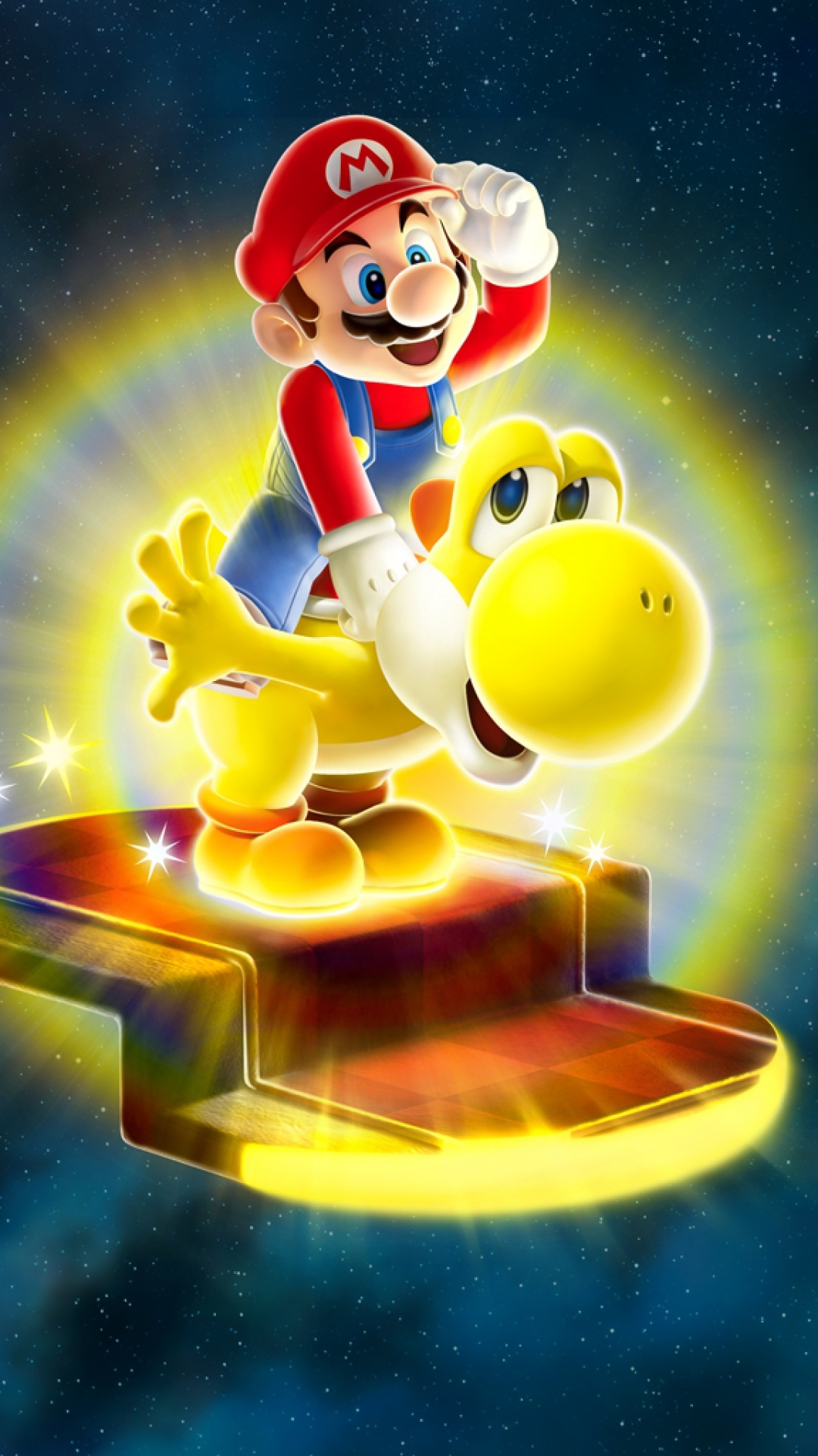 HD Yellow Yoshi Mario Mobile Wallpaper