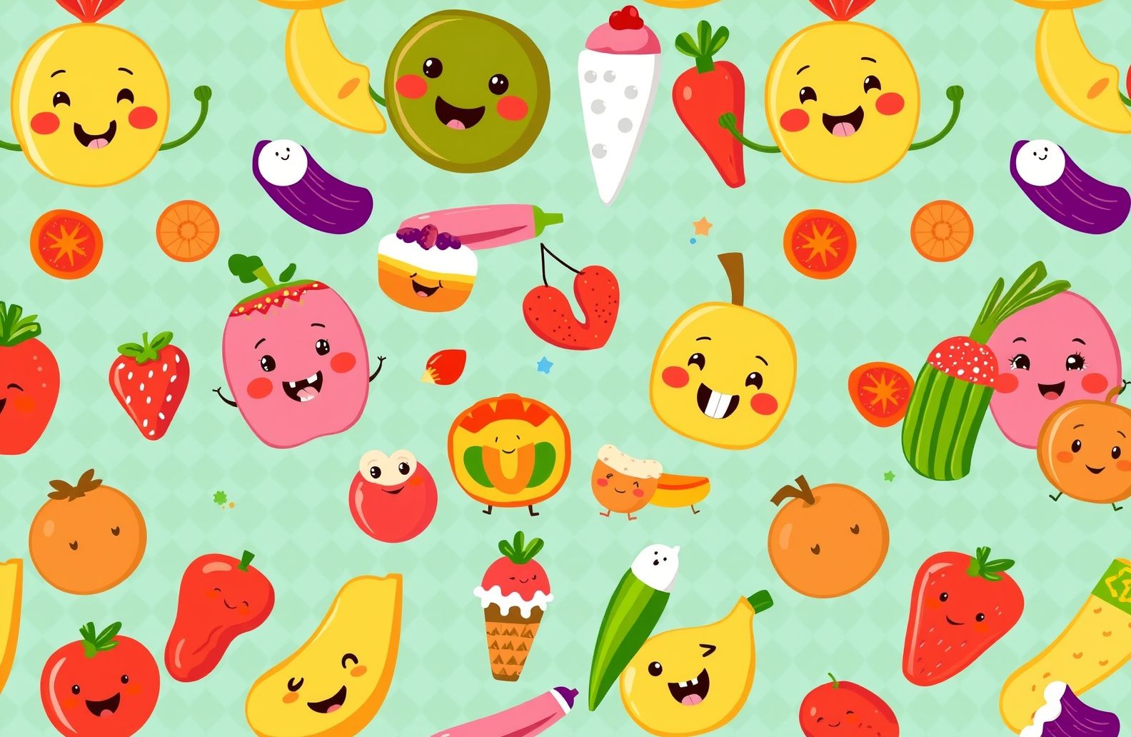 Cartoon Food Wallpaper