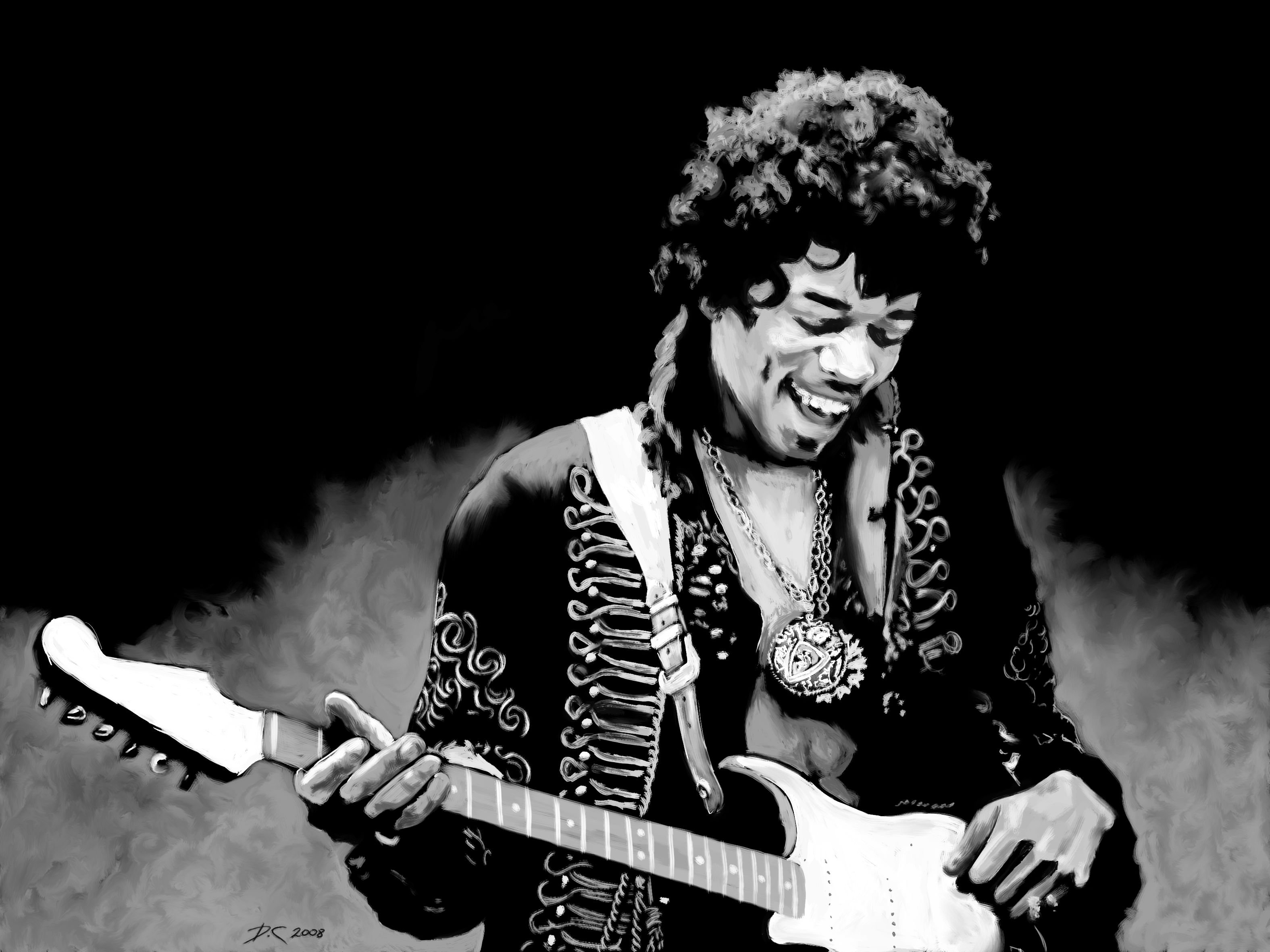 Jimi Hendrix Hard Rock Classic Blues Guitar Wallpaper Background