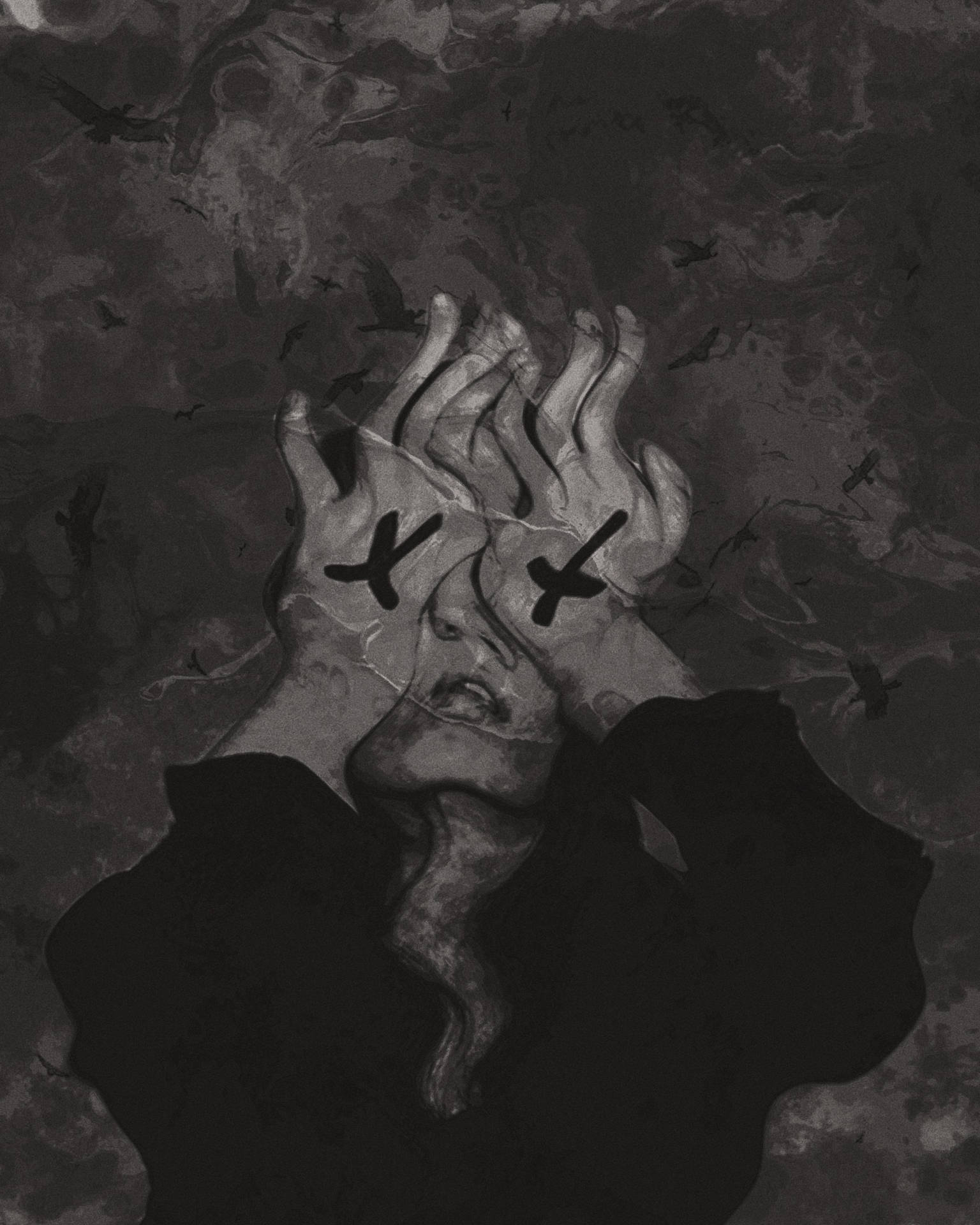 Sad Man Digital Artwork Wsdv0d46bk1wtwbs Wallpaper