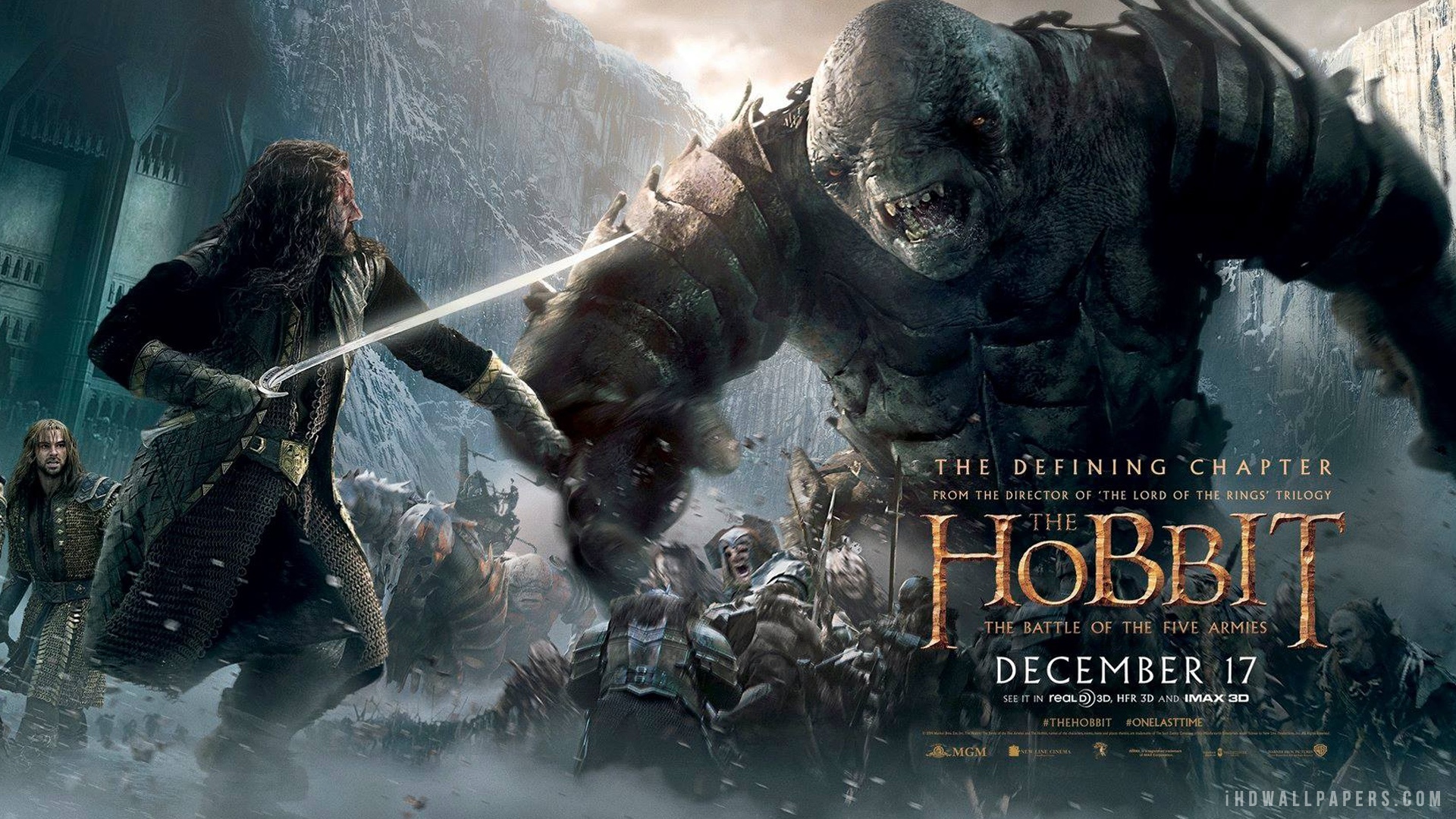 The Hobbit Battle Of Five Armies Poster HD Wallpaper IHD