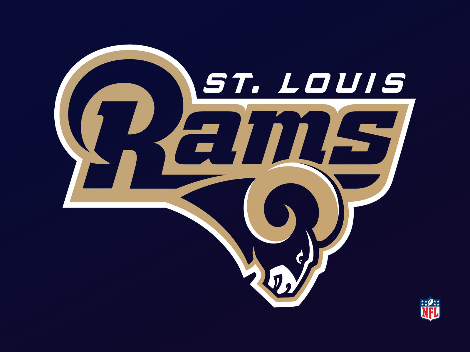 St Louis Rams Blue Amp Gold Logo Standard Image