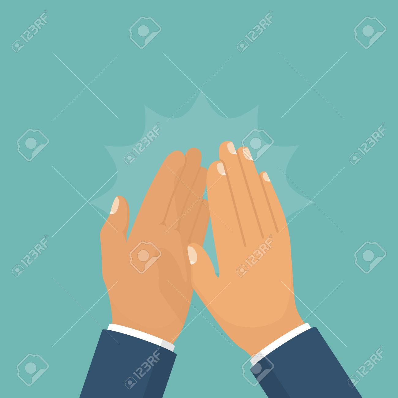 Clapping Hands Applause Clap Vector Illustration Flat