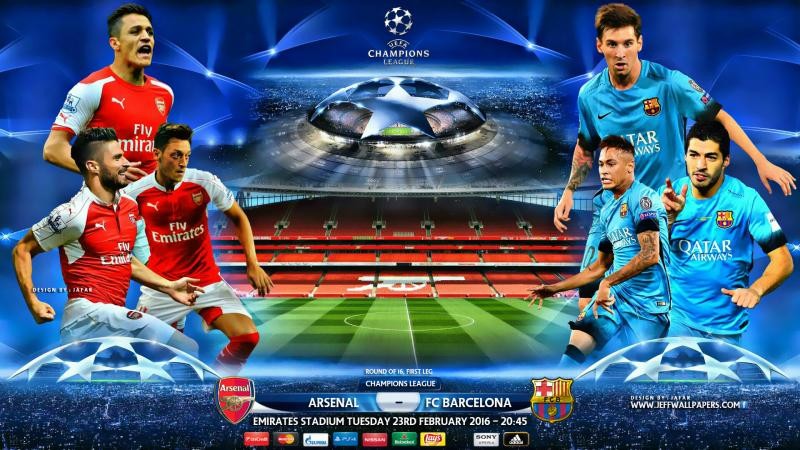 Arsenal Fc Vs Barcelona Uefa Champions League HD Wallpaper